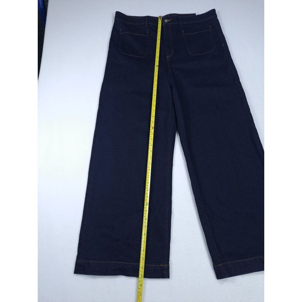 Ann Taylor Loft Jeans Woman's 34 ACT‎ 40 Dark Indigo Blue The Wide Leg High Rise - Picture 7 of 13